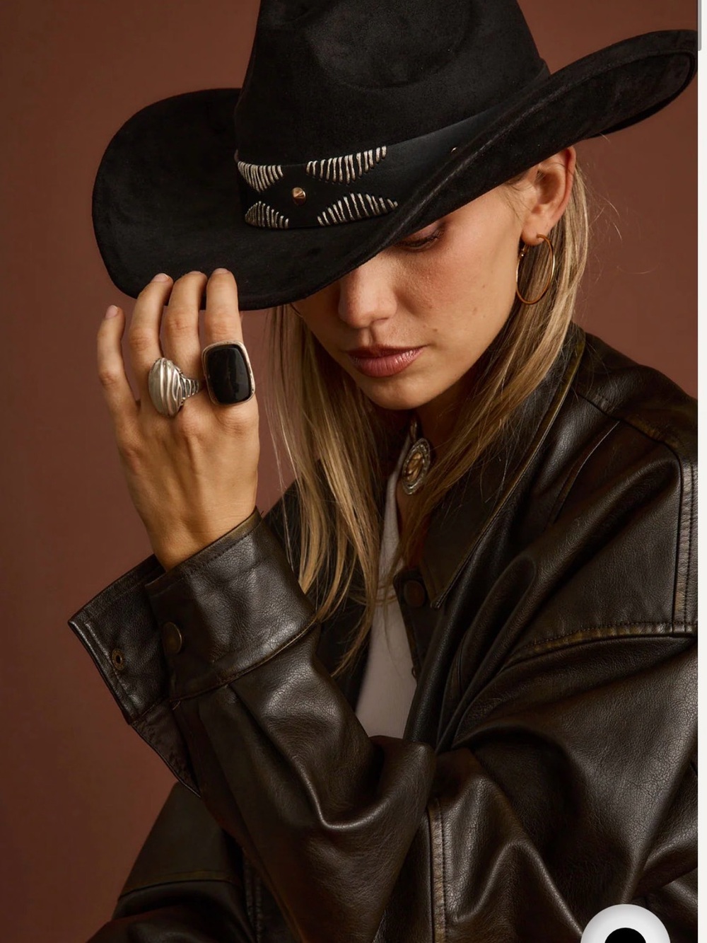 Talon Black Suede Cowboy Hat